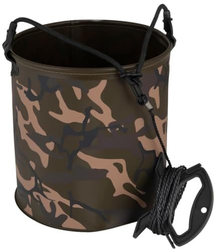 Fox Aquos Camolite Water Bucket 24,5x25cm - Wassereimer zum Karpfenangeln, Angeleimer, Eimer zum Angeln
