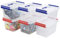 Annkky 6 Packs 3 Liter Clear Storage Boxes, Plastic Small Boxes with Handles and Lids