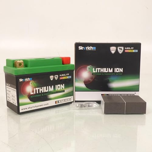Batería de litio Skyrich para moto Yamaha 350 Rd Lc Ypvs 1986 a 1988 YB5L-B / HJB5L-FP / 12 V 1,6 Ah