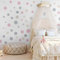 Runtoo Wandtattoo Punkt 117 Wandsticker Kreise Grau Rosa Pastell Wandaufkleber Mädchen Kinderzimmer Babyzimmer Schlafzimmer