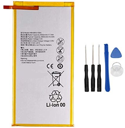 Backupower Ersatz Batterie Akku Kompatibel mit Huawei MediaPad T3 10 AGS-W09 S8 S8-701U 701W HB3080G1EBWC HB3080G1EBC