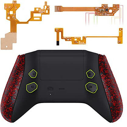 eXtremeRate Hope Programable Remap Kit para Xbox Series X/S Mando Actualización Board & Carcasa Trasera & Agarre & Botones Posteriores para Xbox Series S/X Control-No Incluye Mando(Salpicadura Roja)