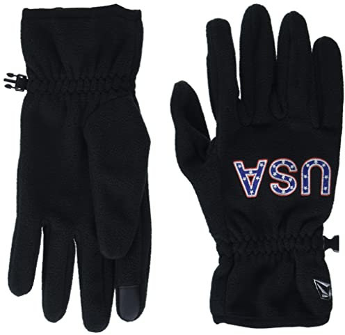Volcom Herren Usst Fleece Winterhandschuhe, Usst Black, X-Small