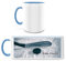 Manutextur Tasse mit Namen - personalisiert - Motiv Eishockey - viele Farben & Motive - weiß/hellblau - persönliches Geschenk mit Wunsch-Motiv und Wunsch-Name
