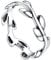 FOCALOOK Olivenblätter Zweig S925 Silber Ring Damen Freundschaftsring Größe 54 Geschlossener Fingerring Modeschmuck Accessoire für Geliebte Freundin