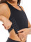 Funyco Damen Binder Trans Atmungsaktiv Elegante Mehrreihig Breite Brust Binder Transgender FTM Corset Kurzer für Tomboy,Schwarz,L