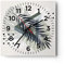 Modern Wanduhr Monstera Palme Grafik 30x30cm Quadrat Klein Wand Uhr Glas Analog Zimmeruhren Küche Büro Wohnzimmer Glasuhr Wall Clock Dekoration Design Wanddekoration Küchenuhr C4AC30x30-4519