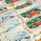 Stoff Meterware Weihnachten Winter Christmas Baumwolle - 1 Meter, Weihnachtsstoff, Weihnachtlich, Schnee, Deko (Weihnachtsmann Fuchs)