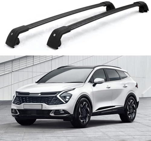Barras portaequipajes de Techo compatibles con para KIA Sportage 2022 2023, Barras de Techo Destinado a Poner Cofres, Soportes y Escaleras