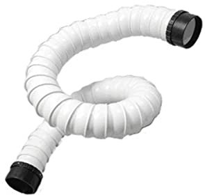 Abluftschlauch 3-Zoll-Durchmesser Universalpositionierung Bambusrohr Schweißen Rauchauspuffrohr Auspuffrohrlänge 39 Zoll Auspuffrohr Lüftungsschlauch (Color : White)