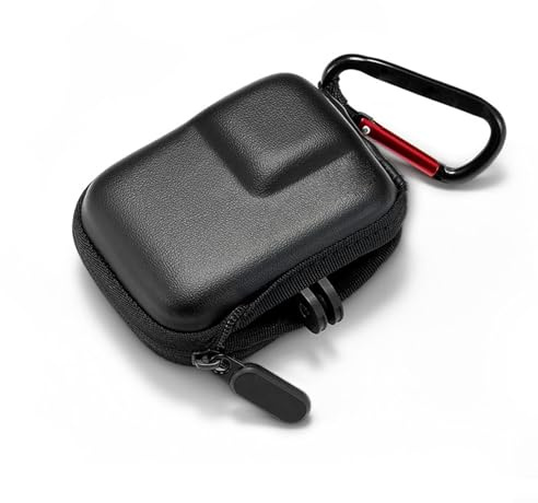 DAZZLEEX Custodia per fotocamera per GoPro Hero e custodia impermeabile 9,3 x 7,0 x 3,8 cm, Borsa portaoggetti nera