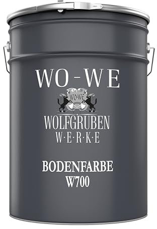 Bodenfarbe Bodenbeschichtung Betonfarbe Fußbodenfarbe W700 Weiss ähnl. RAL 9010-2,5L