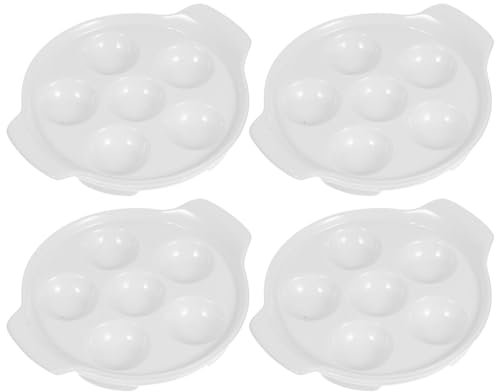 HOLIDYOYO 4pièces Assiette Céramique Pour Escargots Lot De Plat Multifonctionnel Résistant Aux Hautes Températures Pour Griller Escargots Et Fruits De Mer Convient Pour Réunions