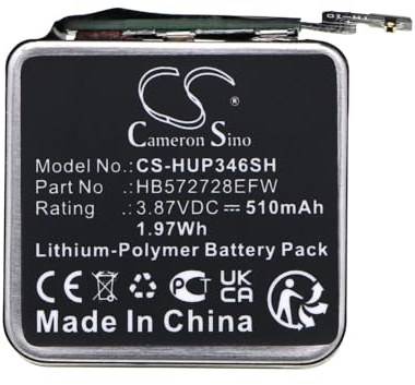 TCTK Akku 510mAh Kompatibel mit [Huawei] Watch GT3 Pro 46mm Ersetzt HB572728EFW