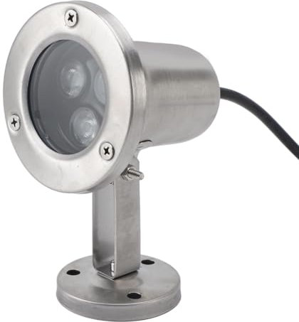 Underwater Pond Lights, Submersible LED Pond Light with IP68 Waterproof, 3W Stainless Steel, Energy Saving, Submersible Spotlight for Fountain Underwater Pool (Warm White)