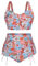 Hanna Nikole Female Plus Size Swimmwear Crossover Bikini Sets Triangel Bikinihose Bunte Blume 42