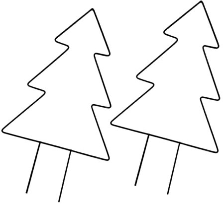 SEWOART 2 Stück Metall Rankgitter Weihnachtsbaum Kletterhilfe für Topfpflanzen Schwarz 22x40cm Gartenpflanzen Halter Kletterpflanzenstütze für Glyzinien Tomaten Jasmin