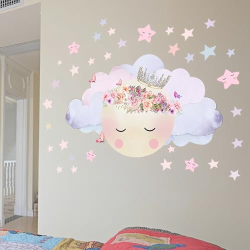 astylishome Wandsticker Kinderzimmer Wandtattoo Bunte Aquarell Pastell Wandaufkleber Badezimmer Babyzimmer Wohnzimmer Schlafzimmer Wanddeko Ornament 1017