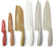 Homikit 6 Pieces Kitchen Knife Set with 6Pcs Covers, Stainless Steel Sharp Knives Including Paring, Utility, Bread, Slicing, Santoku & Chef Knife, Non-Stick Coating & Easy Clean - Multicolor