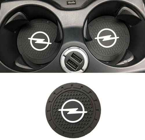 VENBER 2 PCS Support Gobelet Voiture Logo,pour Opel Zafira Vita Zafira Life Silicone Anti-dérapant Porte-gobelet de Voiture Coaster Voiture Accessoire.