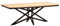 FineBuy Esszimmertisch 200x100x77 cm Akazie Massivholz Metall Esstisch Industrial, Küchentisch mit Sterngestell, Holztisch Groß, Speisetisch Esszimmer Rechteckig