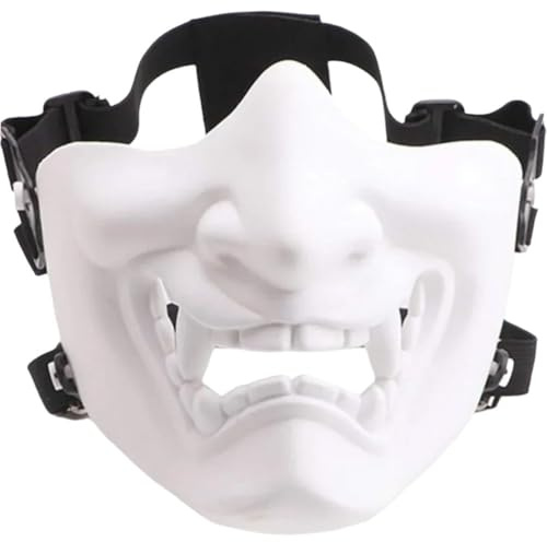 Muteitt Oni Samurai Maske Japanische Krieger Maske Dämon Hannya Cosplay Charakter Masken Teufel Maske Halloween Party Kostüm Cosplay Prop