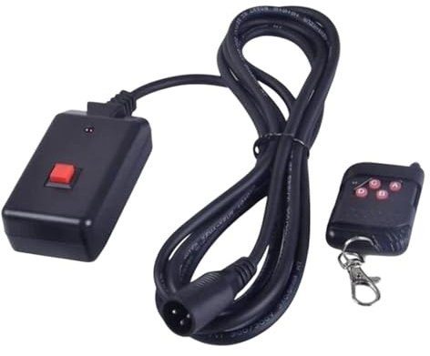 Amagogo Nebelmaschinen-Controller, 4-Tasten-Fernbedienung, Nebelmaschinen-Fernbedienungsempfänger für 400 W, 900 W, 1500 W