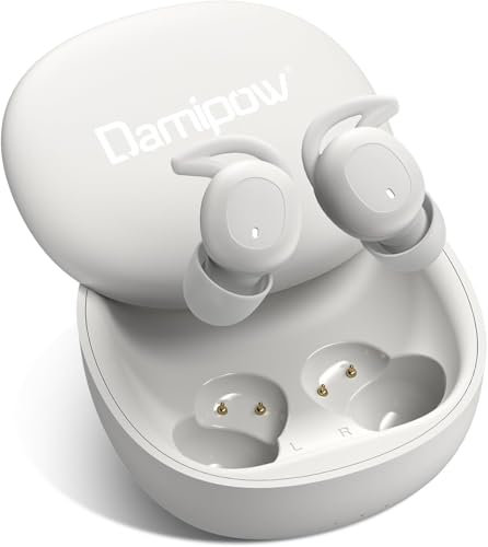 Damipow Sleep Earbuds, Bluetooth 5.3 Invisible Wireless Sleep Headphones for Side Sleepers, In Ear Mini Sleeping Earbuds Noise Cancelling, Soft Lightweight Earphones for Work, Sport (L29)