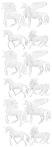 Abaodam 3 Sätze Malspielzeug Für Einhorn-diy-malspielzeug Einhornfiguren Selber Machen Weißes Tier Einhorn- Zum Selbermachen Kleine Einhorn-spielzeuge Abs Weiß 4 Stück * 3