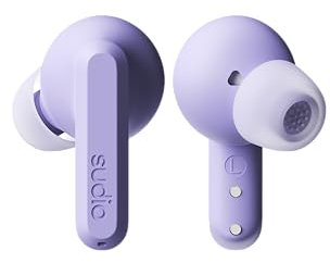 sudio A3 Pro True Wireless Kopfhörer Kabellos Bluetooth | Noise Cancelling In Ear Kopfhörer Bluetooth 5.4 | Aktive Geräuschunterdrückung | 25h Spielzeit | USB-C Ladecase | Lila