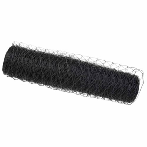 vidaXL Hexagon Fence 0.6 x 10 m PVC Grey