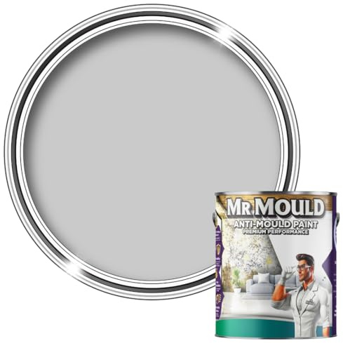 Mr Mould Anti Damp Paint Dove Grey 0.5L – Anti-Condensation & Damp Proof Seal for Walls & Ceilings – Prevents Mould, Mildew & Moisture Build-Up – Long-Lasting, Low Odour, Easy to Apply Interior Paint