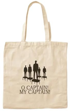 JWPPPATD Dead Poets Society O Captain My Captain Canvas Tasche Damen Shopper Faltbare Handtasche Unisex Lebensmittelgeschäft Casual Fashion Damen