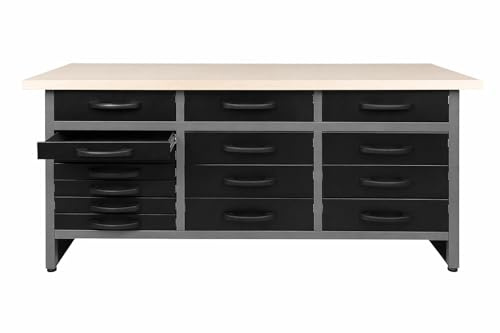 Ondis24 Werkbank Arbeitsplatte 160cm Werktisch rot Montagewerkbank Werkstatt Packtisch