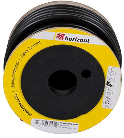 horizont Untergrundkabel 10m, Verbindungskabel, Zuleitungskabel, für Erdungspfähle, doppelt isoliert, für Weidezaun, Leiter aus verzinktem Eisendraht, 1,6 mm Durchmesser