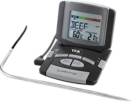 TFA Dostmann Digitales Bratenthermometer, Kontrolle der Kerntemperatur, Fleischthermometer, Haushaltsthermometer, perfekt gebratenes Fleisch/Geflügel