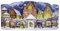 Nostalgischer Adventskalender/Weihnachtskalender mit Bildern und Glitzer Domplatz von 1947