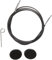KnitPro Strickkabel mit Stecker, Silberfarben, Black, 94 cm