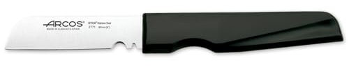 Arcos Gadgets Professionali - Coltello Elettricista - Lama Acciaio Inossidabile 90 mm - Manico Polipropilene Colore Nero
