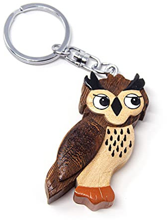 Schlüsselanhänger - Eule (seitlich)