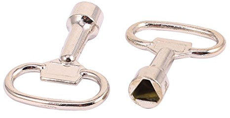 sourcingmap 2pcs Clé Triangle Poubelle Clé douille pour 8mm Triangulaire Panneau Serrure Armoire
