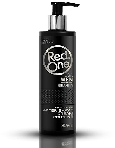 Redone After Shave Cream Cologne Silver Lotion Men 400 ml Bálsamo para hombre/bálsamo después del afeitado/húmedo nutre y enfría bálsamo crema para hombre para el cuidado de la piel sensible