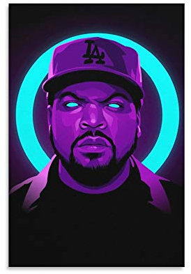 haocaitou Leuchtendes Ice C-ubeS Rapper Poster, dekoratives Gemälde, Leinwand, Wandkunst, Wohnzimmer, Poster, Schlafzimmer, Gemälde, 40 x 60 cm