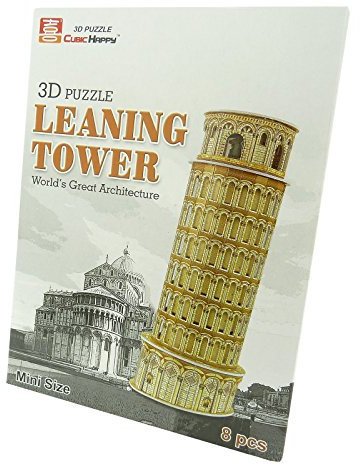 Cubic Happy Schiefer Turm von Pisa 3D Puzzle Spielzeug Miniatur Modell 8 Teile