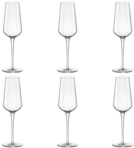 Bormioli Rocco Inalto Uno Champagne Flute - 285ml - Pack of 6 Drinking Glasses