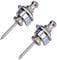 2 Stücke Gitarrengurt Schlösser, Anti-Skid Tasten Straplocks Schlösser Gurt Halterung System(7 * 3 * 3cm-Silber)