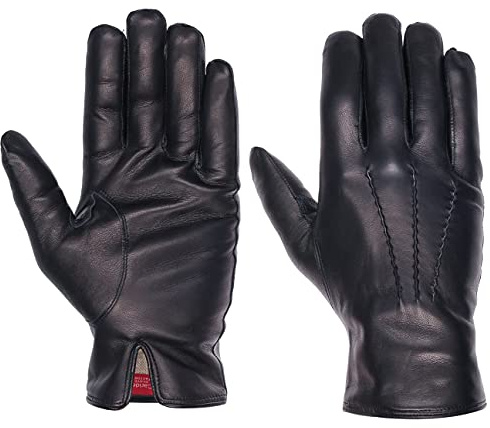 Caridei Classic Nappaleder Fingerhandschuhe Lederhandschuhe Made in Italy Herren Winter Herbst