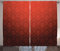 ABAKUHAUS Dunkelrot Rustikaler Gardine, Vintage Blumen Stil Ombre, Schlafzimmer Kräuselband Vorhang mit Schlaufen und Haken, 280 x 245 cm, Schwarz Rot