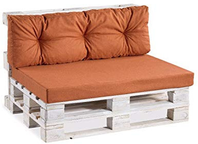 Gutekissen® Palettenkissen Palettenauflagen PPF (Eckkissen 60x40 gesteppt, Orange)