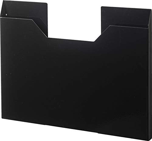 Yamazaki 4887 TOWER Tischset-Aufbewahrung, schwarz, Stahl, minimalistisch, 50.5 x 2.5 x 36.5 cm